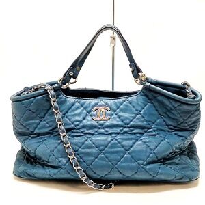 CHANEL - Wild Stitch leather lambskin blue handbag R1.251